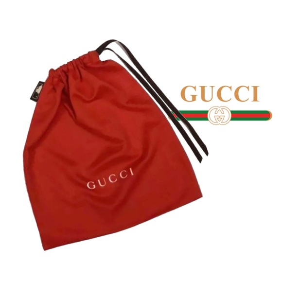 Rare Authentic Large GUCCI MLB Ltd Edition Red Drawstring DustBag 15” x 13” New - Picture 7 of 7